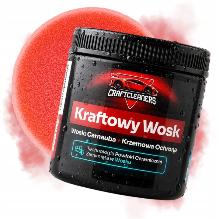 CraftCleaners Carnauba Wax 150 ml – vosk na auto s SiO₂, dlhotrvajúci lesk a hydrofóbna ochrana